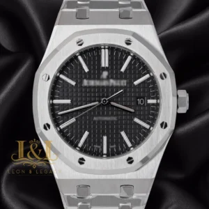 Silver Premium Black Dial PPF Automatic Watch