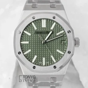 Silver Premium Green Dial PPF Automatic Watch