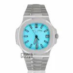 Silver Chain Watch in Tiffany Blue Dial
