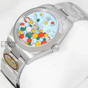 Silver With Tiffany Blue Dial Automatic Watch Clean Made