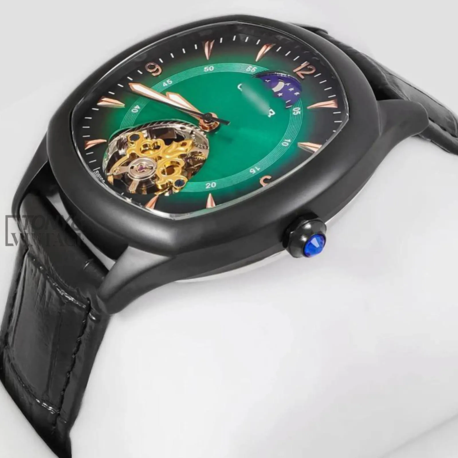 Tourbillon-Black-Matt-Watch-with-Green-Dial-and-Leather-Strap-1.webp