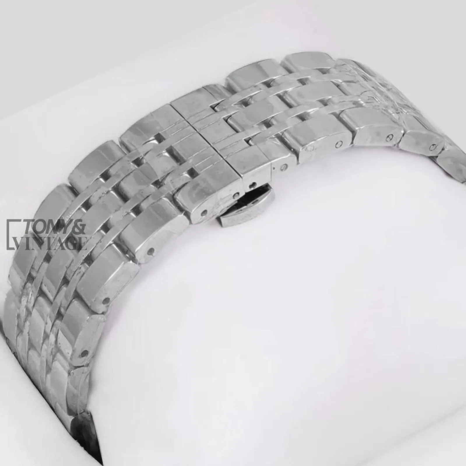 Tourbillon Silver Watch with Green Dial Automatic