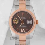 Two Tone Rose Gold Charcoal Gray Dial