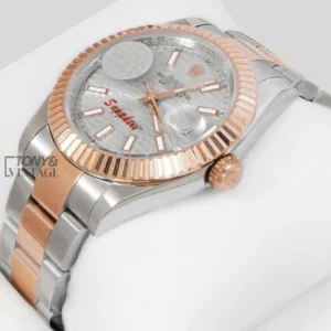 Two Tone Rose Gold Grey Dial Automatic Watch