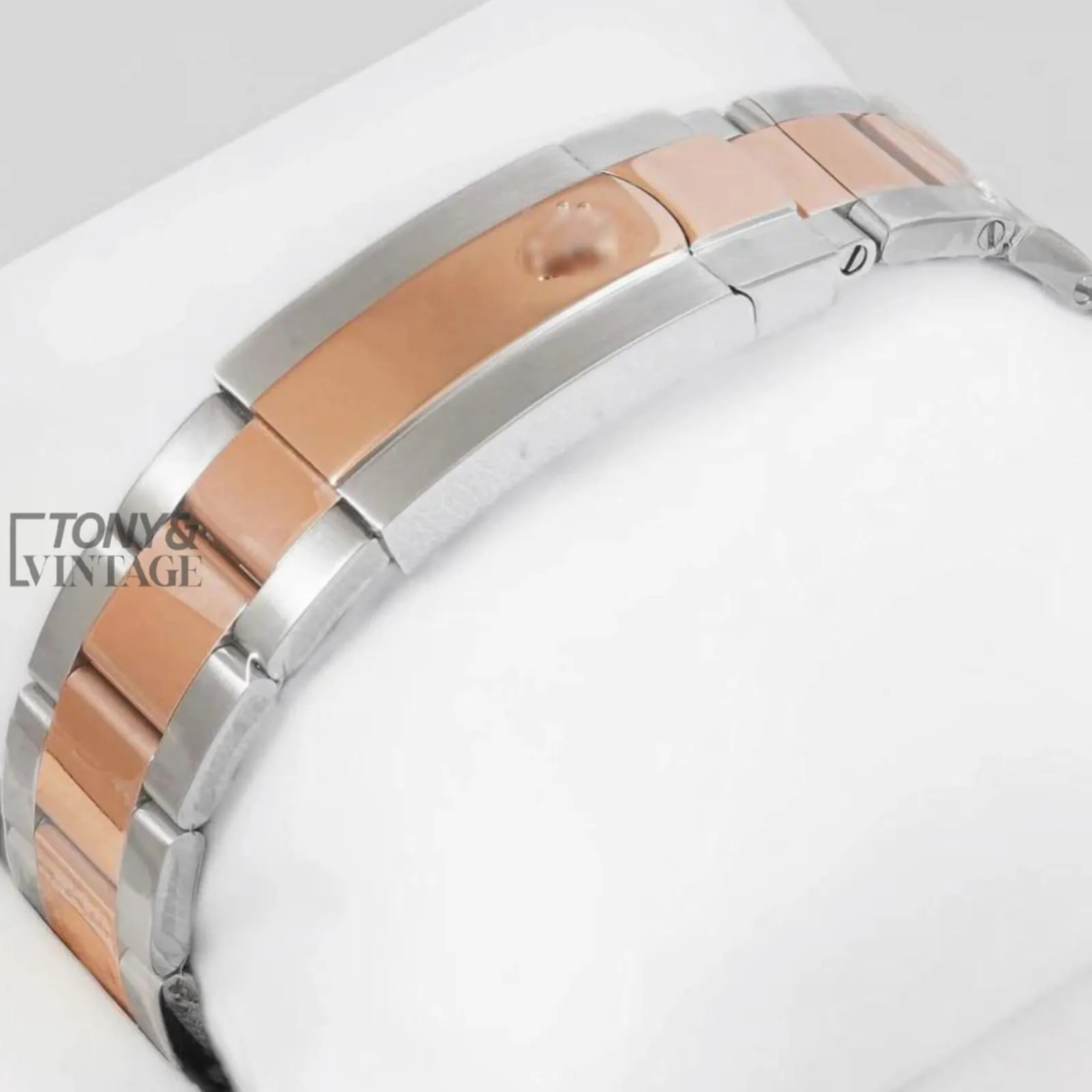 Two Tone Rose Gold Grey Dial Automatic Watch