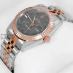 Two Tone Rose Gold Grey Dial & Roman Index Automatic Watch