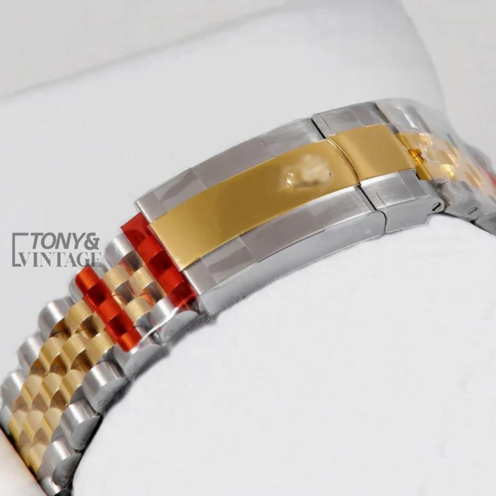 Two Tone Yellow Gold Automatic Watch with Classic Dial