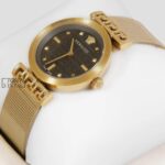 Yellow Gold With Black Dial Ladies Watch