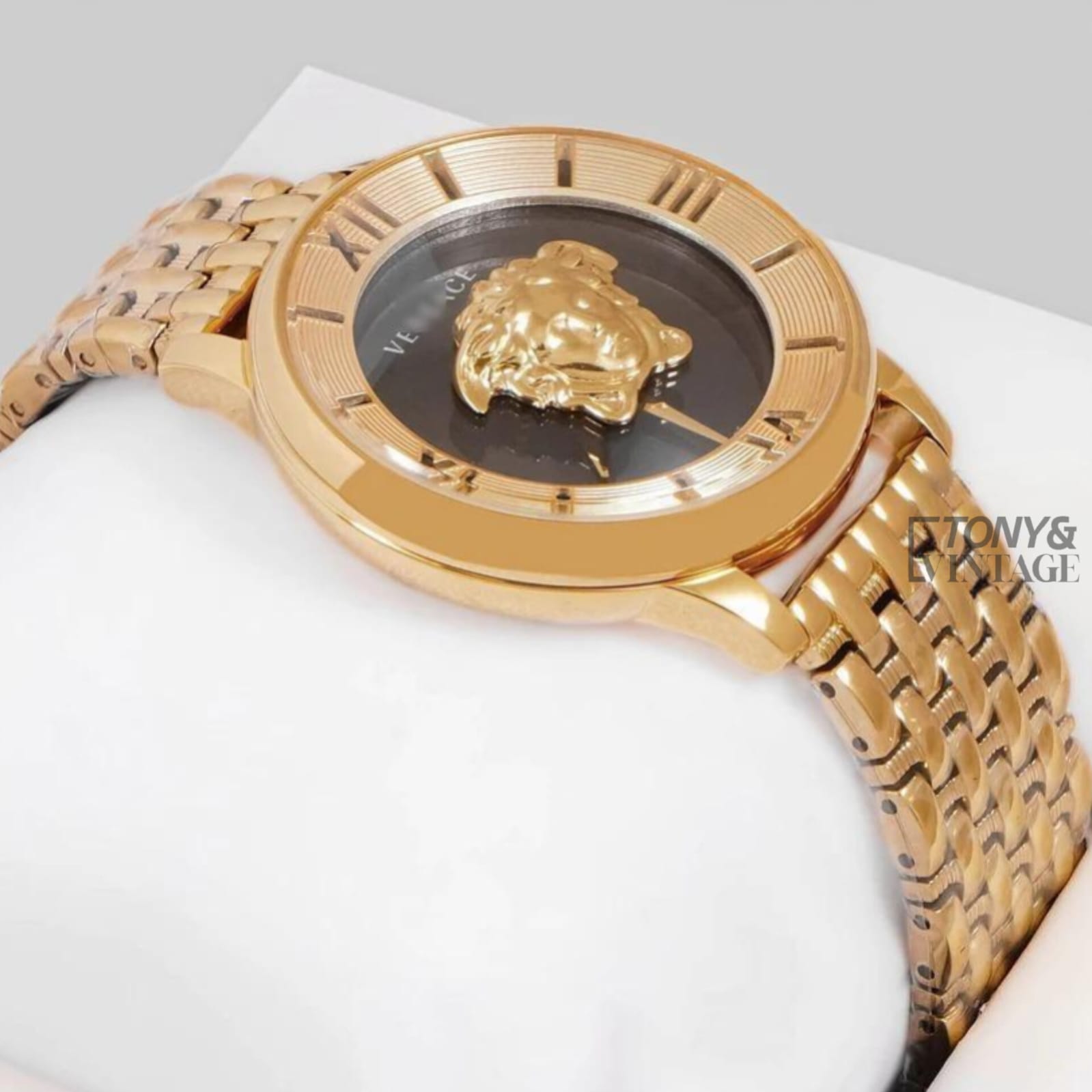 YELLOW GOLD WITH BLACK DIAL LADIES WATCH