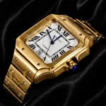 Yellow Gold Automatic Watch With White Dial