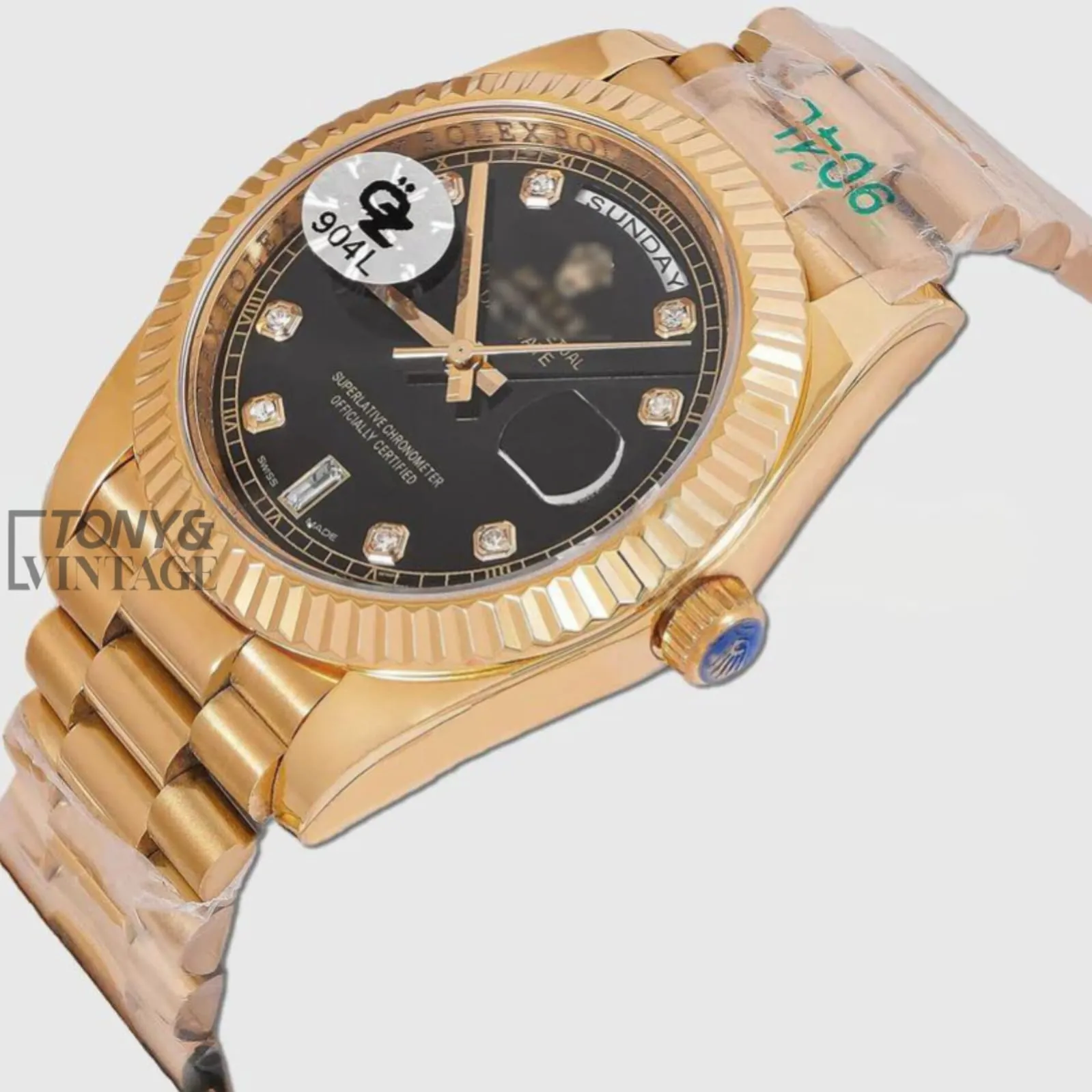 Yellow-Gold-Automatic-Watch-with-Black-Dial-and-Fluted-Bezel1.webp