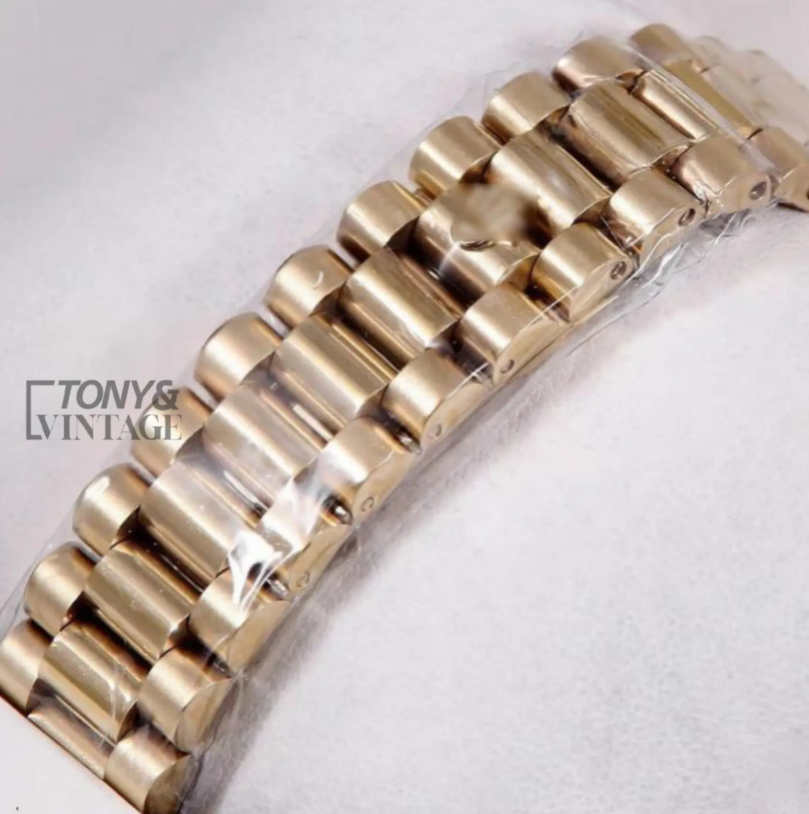 Yellow Gold Automatic Watch with Black Dial