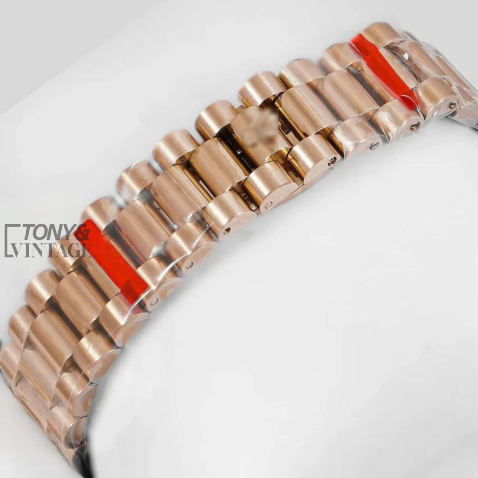 Yellow Gold Automatic Watch with Green Dial