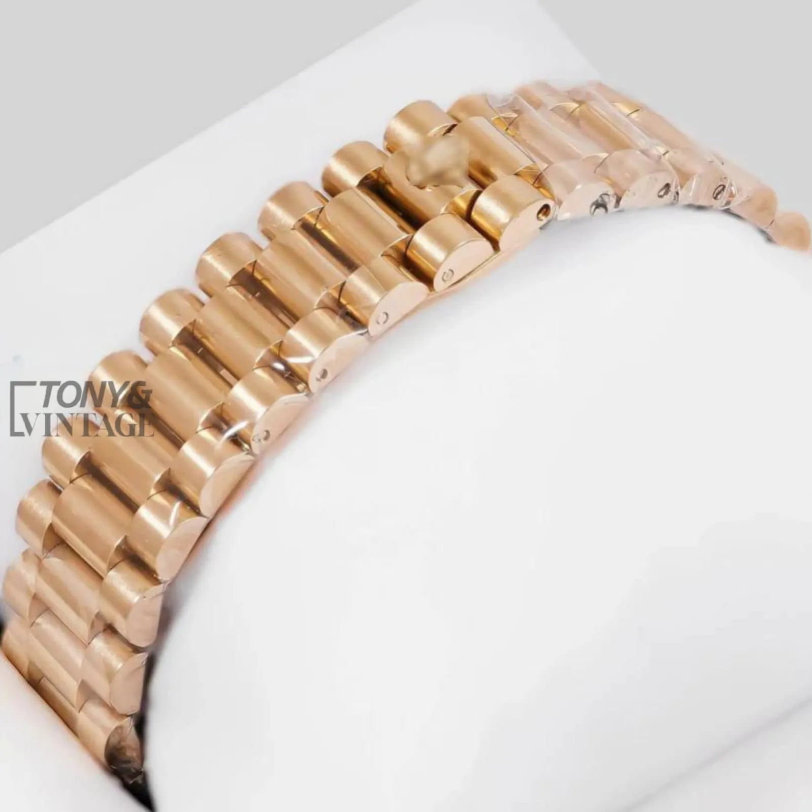 Yellow Gold Black Stone Bezel Automatic Watch