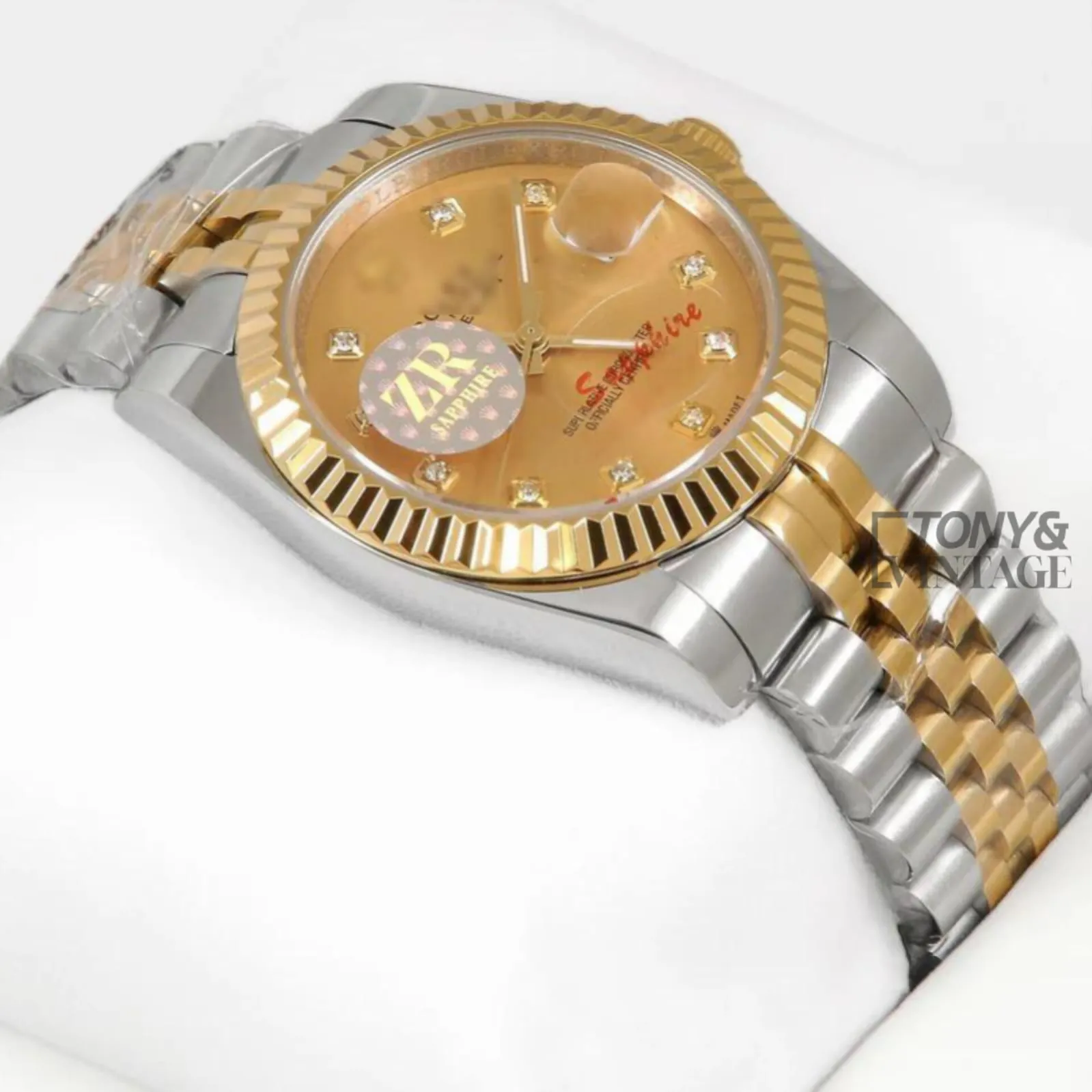 Yellow Gold Dial Stone Index