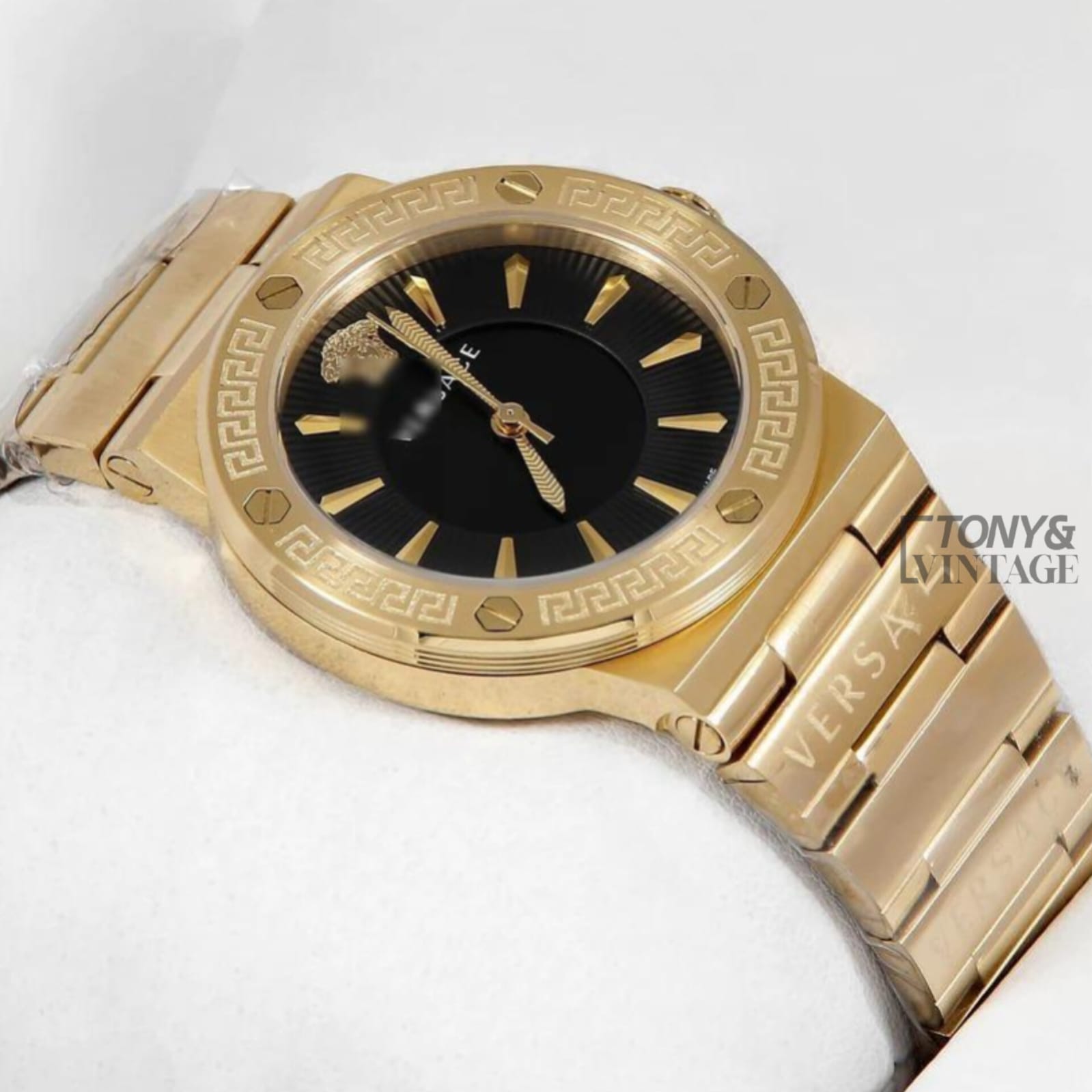 YELLOW GOLD WITH BLACK DIAL LADIES WATCH