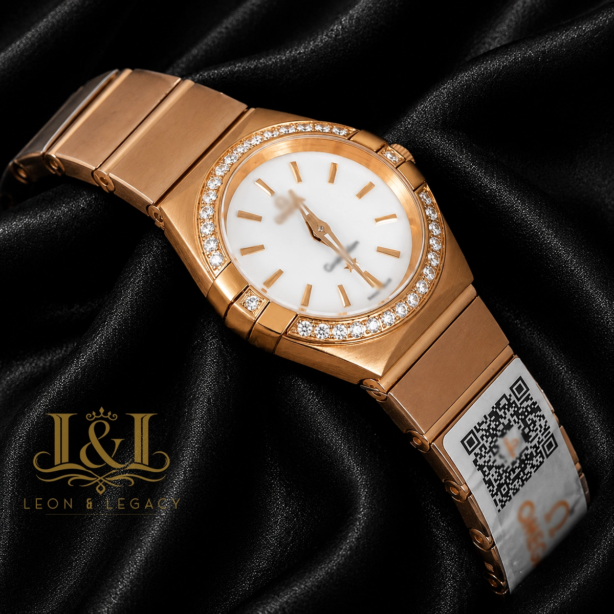 Yellow Gold With White Dial Ladies Watch